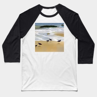 Sandpipers on the Beach Baseball T-Shirt